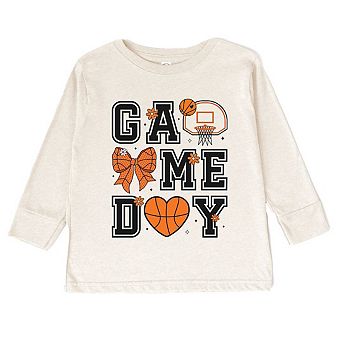 The Juniper Shop Basketball Game Day Coquette Youth Long Sleeve Tee