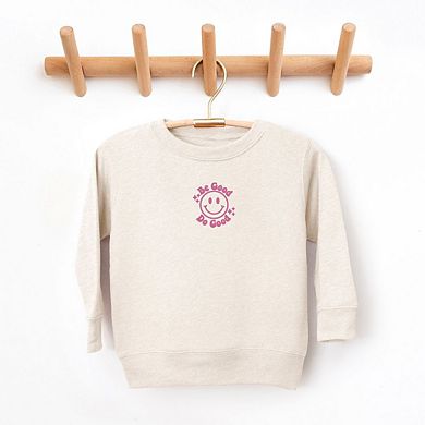 The Juniper Shop Embroidered Be Good Do Good Smiley Face Youth Sweatshirt