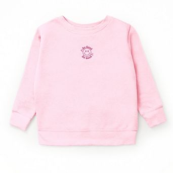 The Juniper Shop Embroidered Be Good Do Good Smiley Face Youth Sweatshirt