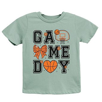 The Juniper Shop Basketball Game Day Coquette Youth Short Sleeve Tee