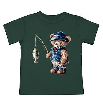 The Juniper Shop Teddy Bear Fisherman Youth Short Sleeve Tee