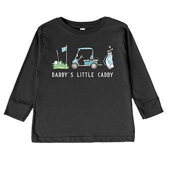 The Juniper Shop Golf Daddy's Little Caddy Toddler Long Sleeve Tee