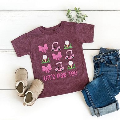 The Juniper Shop Let's Par Tee Coquette Toddler Short Sleeve Tee