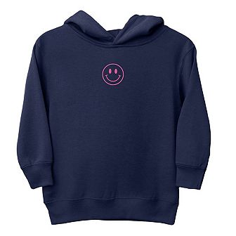 The Juniper Shop Embroidered Smiley Face Outline Toddler Hoodie