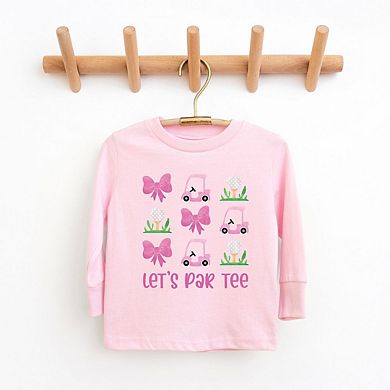 The Juniper Shop Let's Par Tee Coquette Toddler Long Sleeve Tee