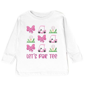 The Juniper Shop Let's Par Tee Coquette Toddler Long Sleeve Tee