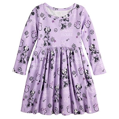 Toddler & Girls 4-12 Jumping Beans Disney's Minnie Mouse Physical Adaptive  Core Long Sleeve Dress