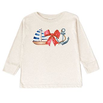 The Juniper Shop Coquette Ship Anchor Youth Long Sleeve Tee