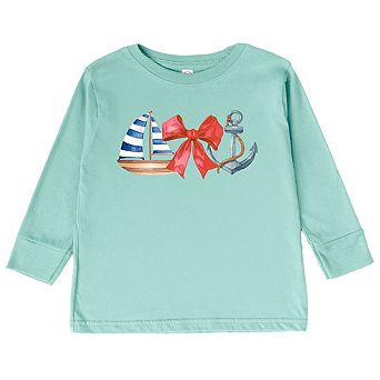 The Juniper Shop Coquette Ship Anchor Youth Long Sleeve Tee