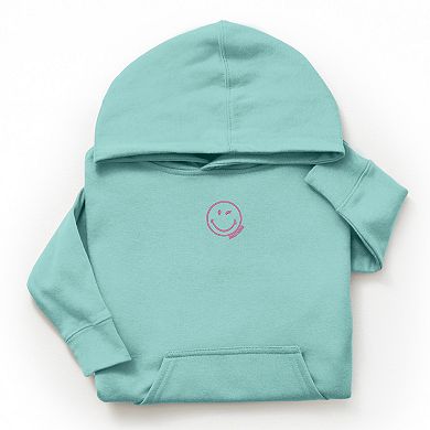 The Juniper Shop Embroidered Smiley Face Outline Youth Hoodie