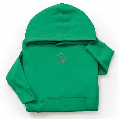 The Juniper Shop Embroidered Smiley Face Outline Youth Hoodie