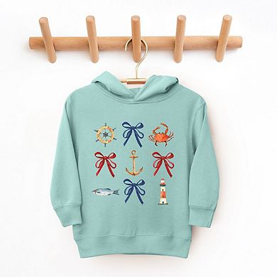 The Juniper Shop Coquette Nautical Collage Toddler Hoodie