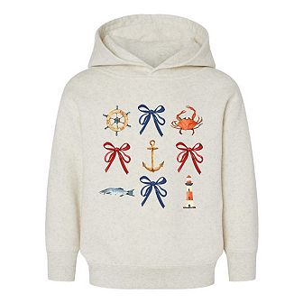 The Juniper Shop Coquette Nautical Collage Toddler Hoodie