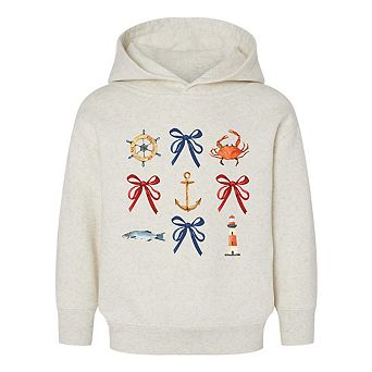 The Juniper Shop Coquette Nautical Collage Toddler Hoodie