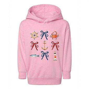 The Juniper Shop Coquette Nautical Collage Toddler Hoodie