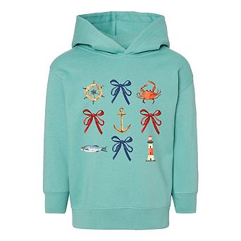 The Juniper Shop Coquette Nautical Collage Toddler Hoodie