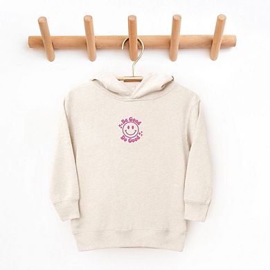 The Juniper Shop Embroidered Be Good Do Good Smiley Face Toddler Hoodie
