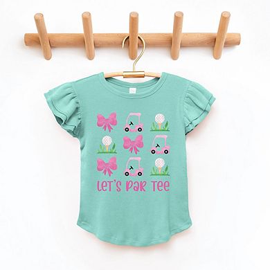 The Juniper Shop Let's Par Tee Coquette Flutter Sleeve Tee
