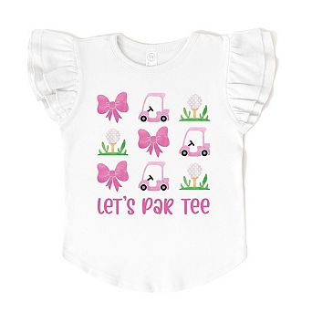 The Juniper Shop Let's Par Tee Coquette Flutter Sleeve Tee