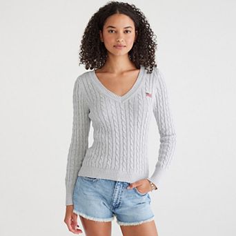 Juniors' Aeropostale Cable Knit Sweater
