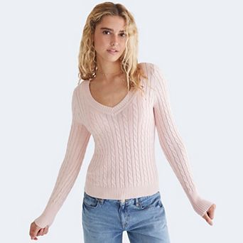 Juniors' Aeropostale Cable Knit Sweater