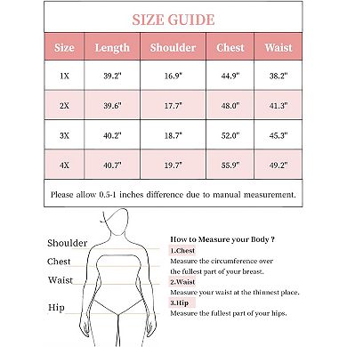 Women's Plus Size Summer Knit V-Neck Elastic Waist A-Line Hollow Out Sleeve Dresses with Pockets