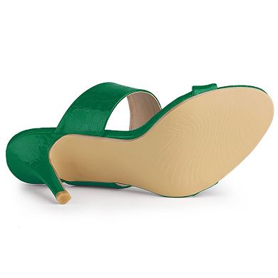 Women's Open Toe Stiletto Heel Slide Heels Sandals
