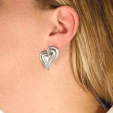 MC Collective Heart Statement Stud Earrings