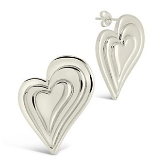 MC Collective Heart Statement Stud Earrings