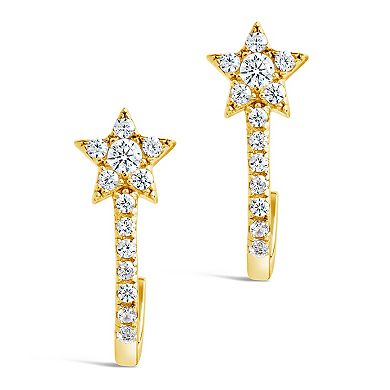 MC Collective Sterling Silver Cubic Zirconia Star Jacket Earrings