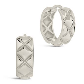 MC Collective Quilted Micro Hoop Earrings