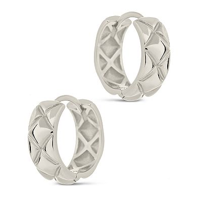 MC Collective Quilted Micro Hoop Earrings