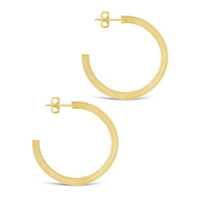 MC Collective Herringbone Chain Hoop Earrings