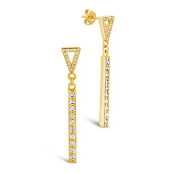 MC Collective Cubic Zirconia Drop Stud Earrings