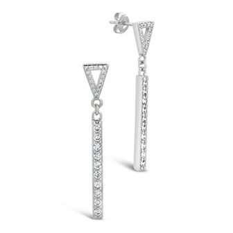 MC Collective Cubic Zirconia Drop Stud Earrings