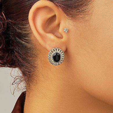 MC Collective Black Cubic Zirconia Statement Stud Earrings