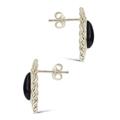 MC Collective Black Cubic Zirconia Statement Stud Earrings