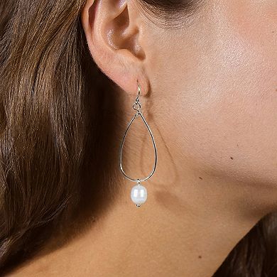 MC Collective Teardrop Dyed Simulated Pearl Dangle Earrings