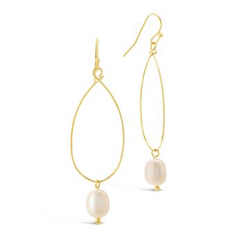 MC Collective Teardrop Dyed Simulated Pearl Dangle Earrings