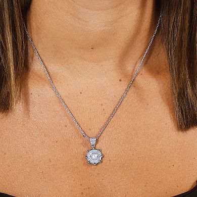 MC Collective Cubic Zirconia & Dyed Simulated Pearl Pendant Necklace