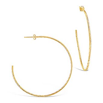 MC Collective Sterling Silver Textured Hoops