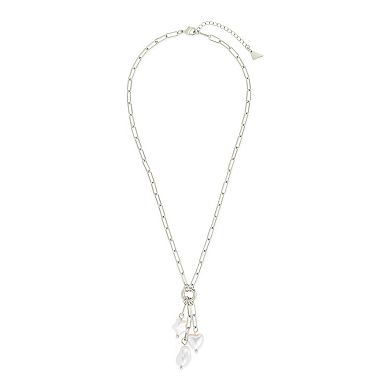 MC Collective Mixed Dyed Simulated Pearl Charm Necklace