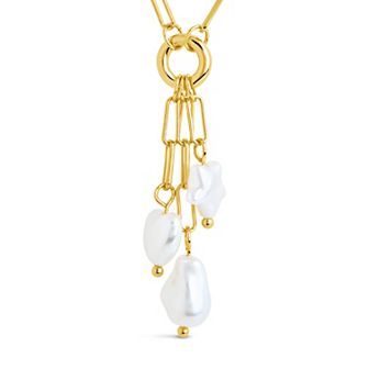 MC Collective Mixed Dyed Simulated Pearl Charm Necklace