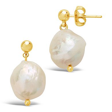 MC Collective Baroque Dyed Simulated Pearl Drop Stud Earrings