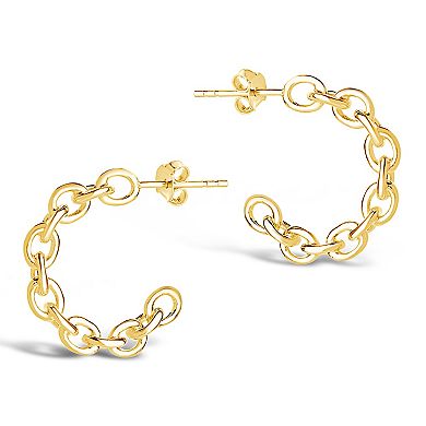 MC Collective Sterling Silver Delicate Chain Hoops