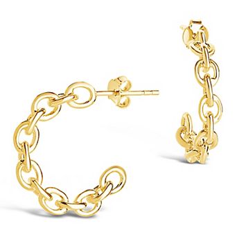 MC Collective Sterling Silver Delicate Chain Hoops