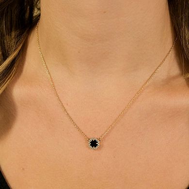 MC Collective Cubic Zirconia Bezel Rose Petal Pendant Necklace