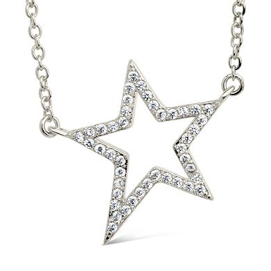 MC Collective Stationed Cubic Zirconia Star Outline Necklace