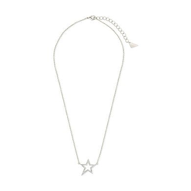 MC Collective Stationed Cubic Zirconia Star Outline Necklace