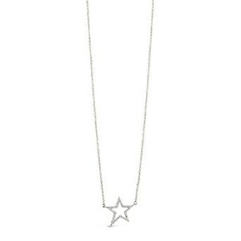 MC Collective Stationed Cubic Zirconia Star Outline Necklace